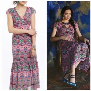 Anthropologie Mural Maxi Dress sz 16